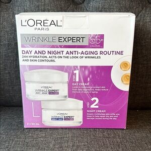 NEW 🆕 L'Oreal Wrinkle Expert Day and Night Cream Set - 55+